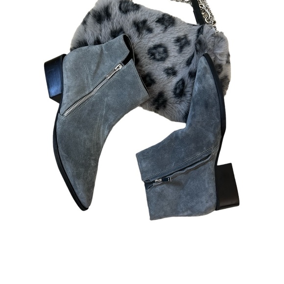 Vincent POINTY TOE Gray Ankle BOOTIE - Picture 4 of 11